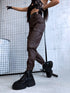 "CARGO DAY" odos imitacijos kelnės C9259-3 - CHOCO